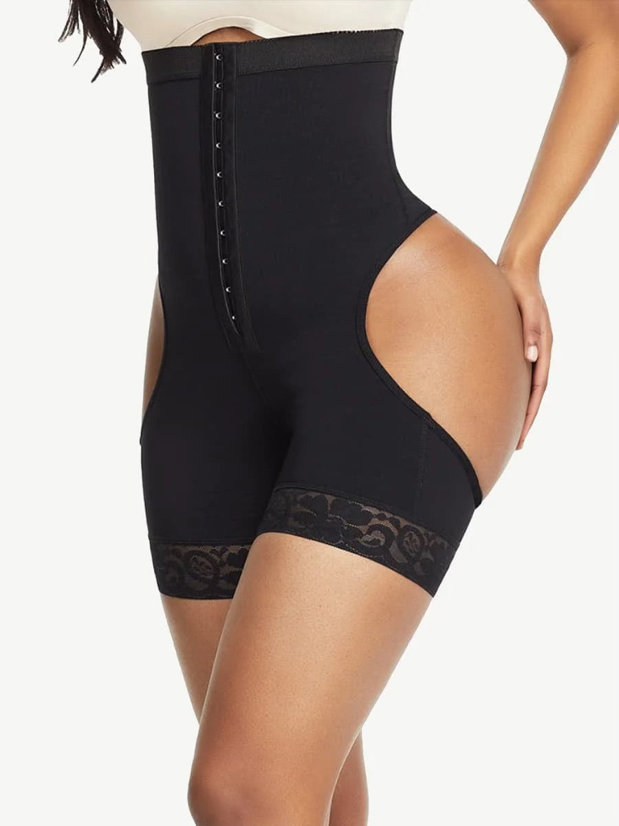 High Waist Open Butt Shaping Shorts