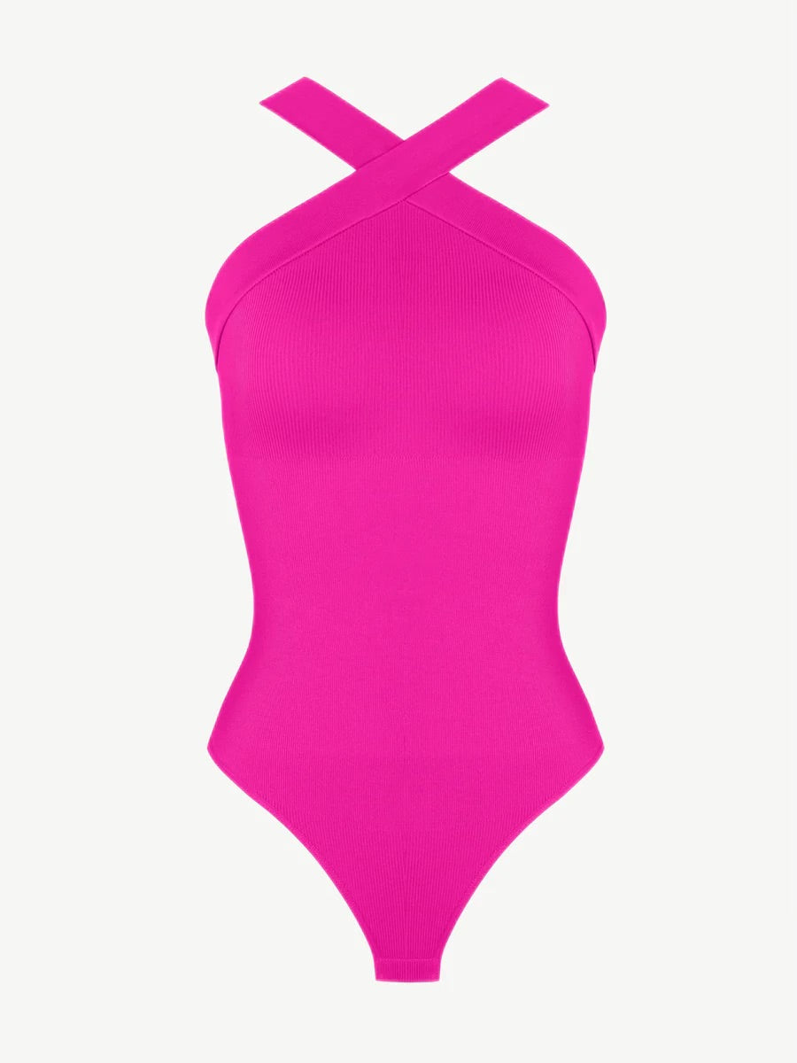 Barbie Pink Cross Collar Bodysuit