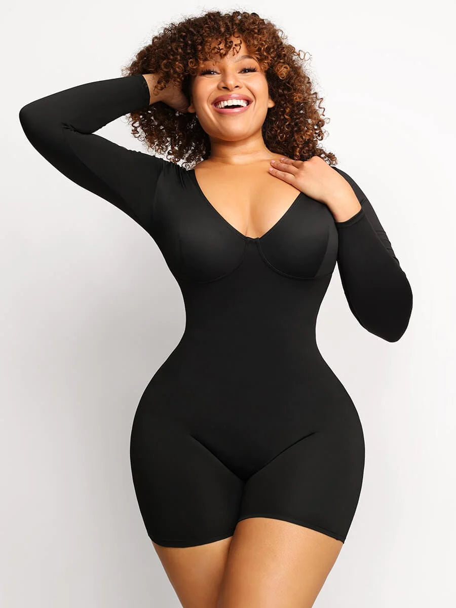 Curvy -Deep V Bodysuit