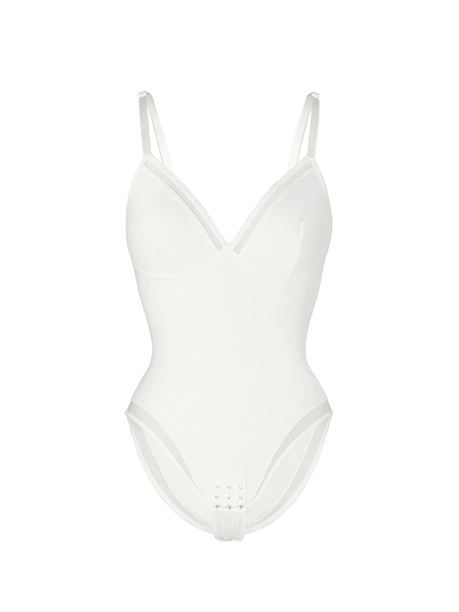 DANNY SEXY V-Neck Sheer Bodysuit